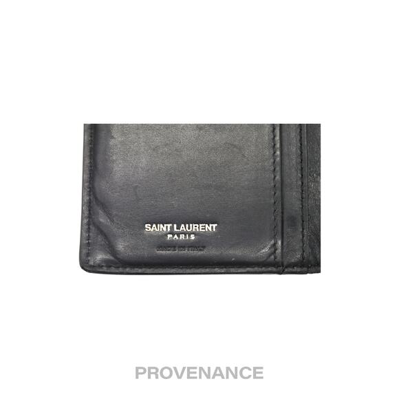 🔴 Saint Laurent Paris SLP Long Wallet - Black Calfskin Leather - Picture 7 of 9